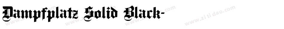 Dampfplatz Solid Black字体转换